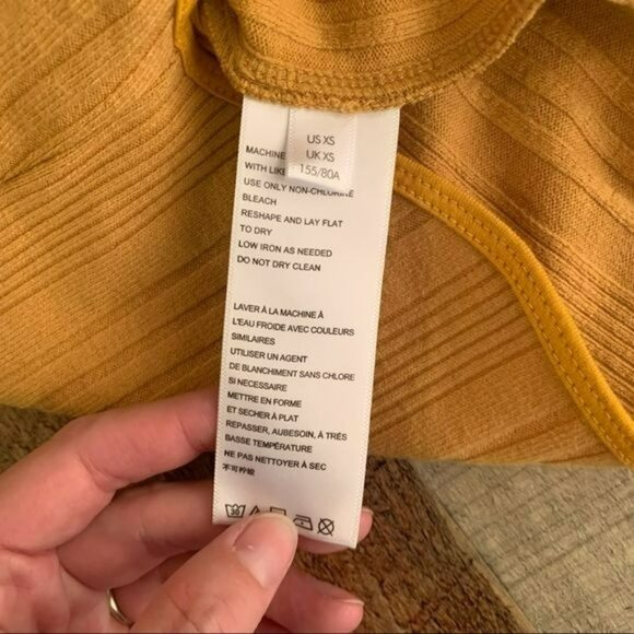 BDG Urban Outfitters Mustard Yellow sleeveless top NWT XS - Picture 9 of 9